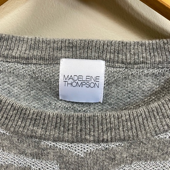 Madeline Thompson Silver Tiger Juno Stripped Sweater Wool Cashmere Blend - Picture 5 of 6